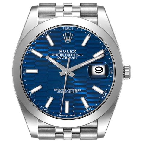 rolex cadran bleu clair|Montre Rolex Datejust 41 : acier Oystersteel .